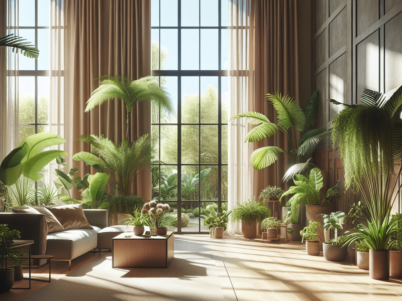 Plantas em um ambiente doméstico harmonioso