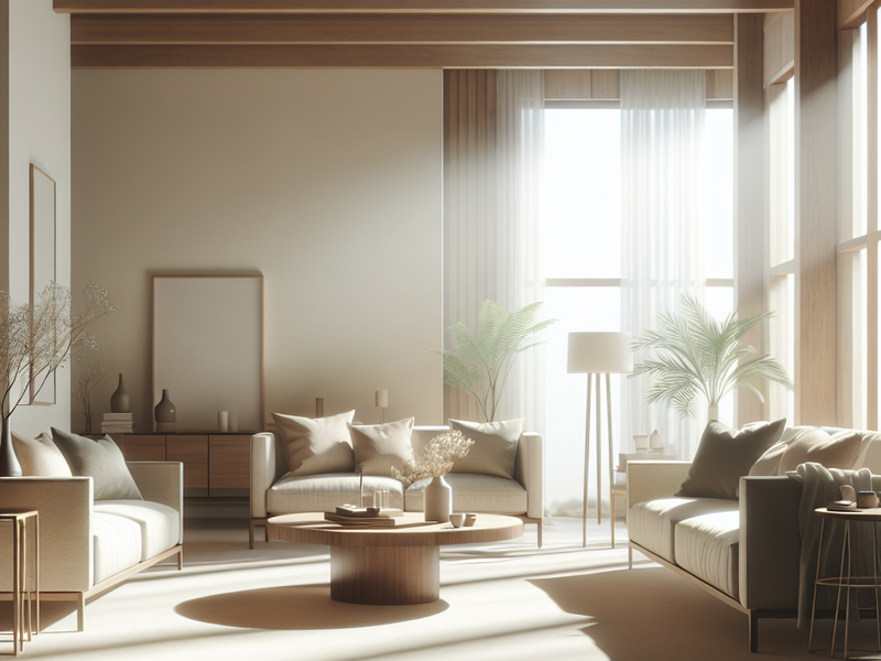 Living room arranged according to Feng Shui principles