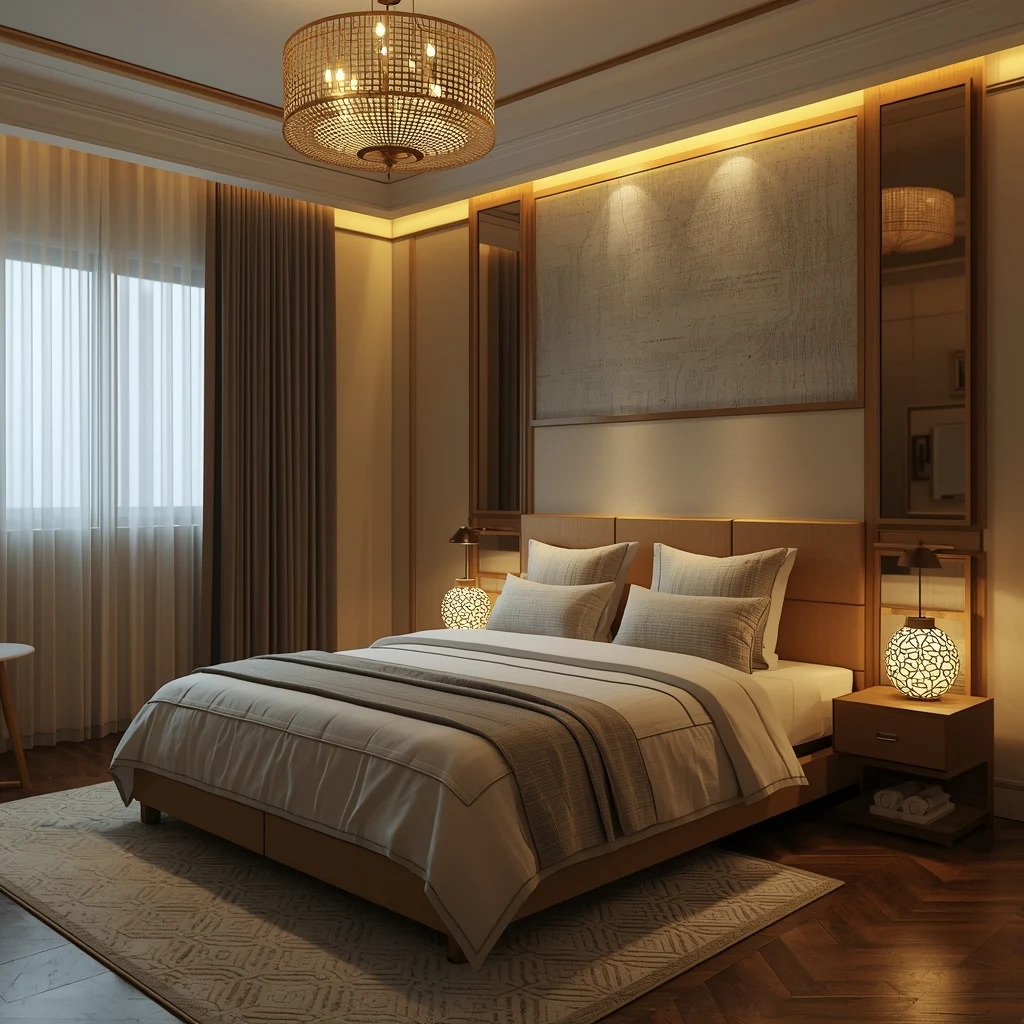 posição da cama em quarto feito de portas segundo o feng shui