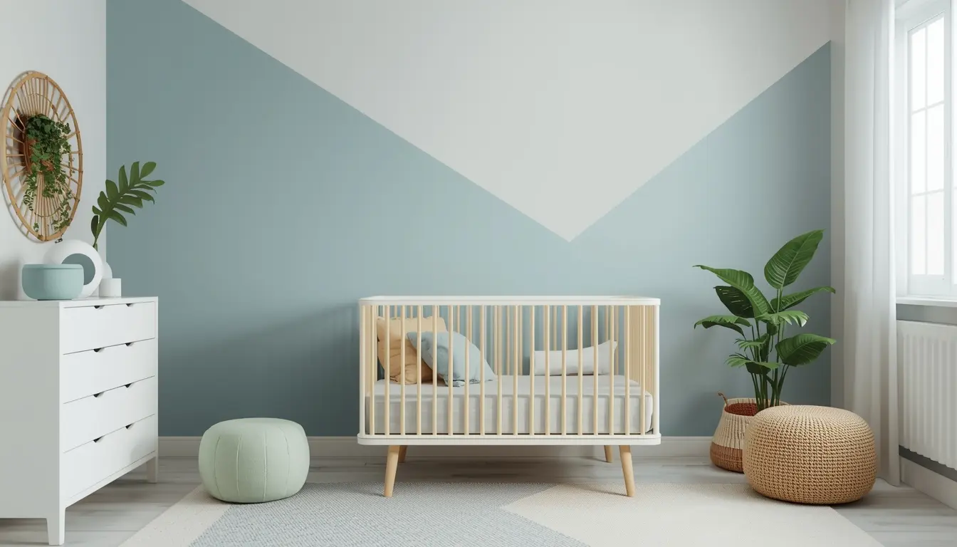 feng shui no quarto do bebê com ambiente calmo e berço bem posicionado