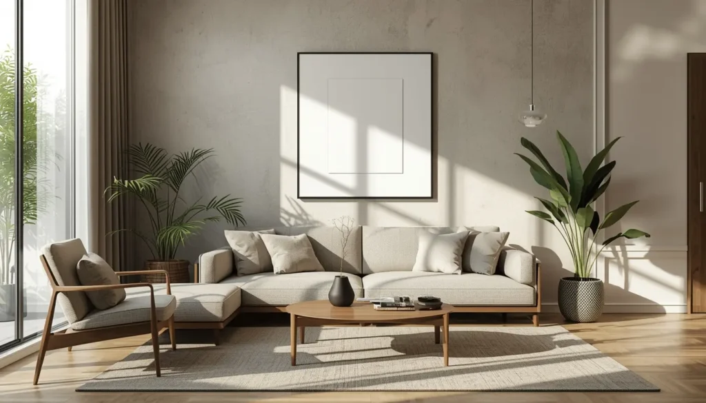 difusor de ambiente ligado em sala organizada com decoração feng shui