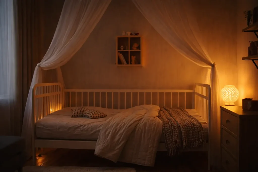 iluminação quarto bebê luz quente feng shui